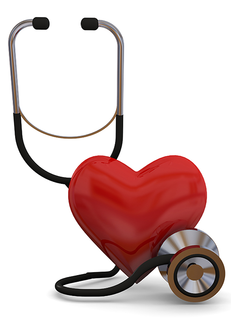 HEART AND STETHOSCOPE – 3D